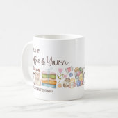 Mug Cozy Custom Fueled by Coffee & Yarn Knitting Lover (Devant gauche)