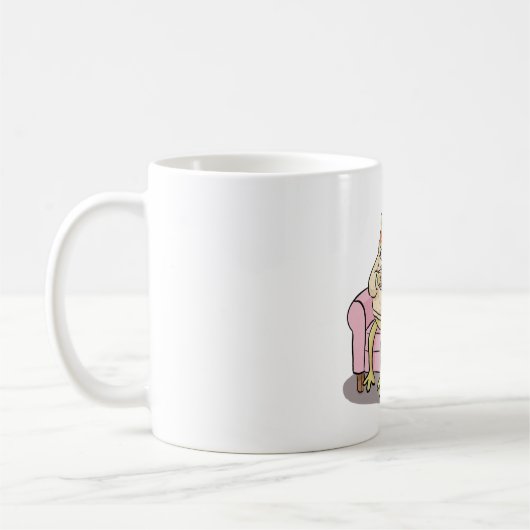 Mug Cozy Frog Drinking Tea On Sofa Illustration (Gauche)