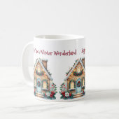 Mug Cozy Gingerbread House Holiday Illustration (Devant gauche)