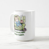Mug Cozy Kitten with Coffee and Cake – Funny Cat (Devant gauche)