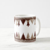 Mug Cozy Knitted Christmas Trees Fair Isle Classic (Devant droit)