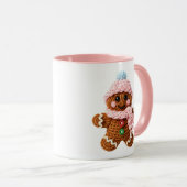 Mug Cozy Knitted Gingerbread Winter Character (Devant droit)