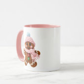 Mug Cozy Knitted Gingerbread Winter Character (Devant gauche)