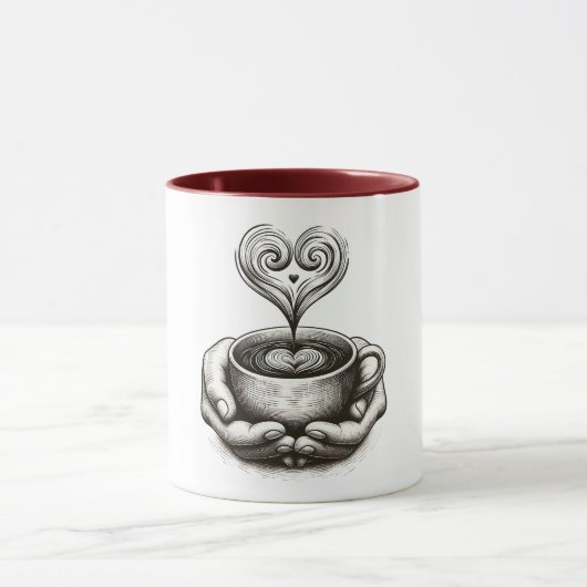 ☕ Mug Cozy Mains & Cœur ☕ (Centre)