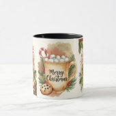 Mug Cozy marshmallow merry Christmas holly festive (Centre)