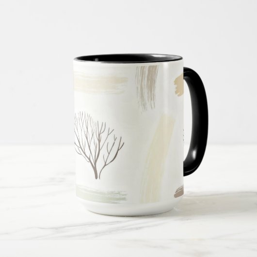 Mug Cozy Minimal Winter Aesthetic Pattern (Devant droit)