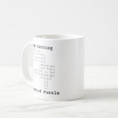Mug "Cozy Morning" Coffee Crossword Puzzle (Devant gauche)