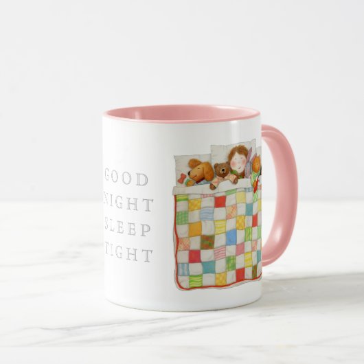 Mug COZY QUILT Combinaison Rose (Devant droit)