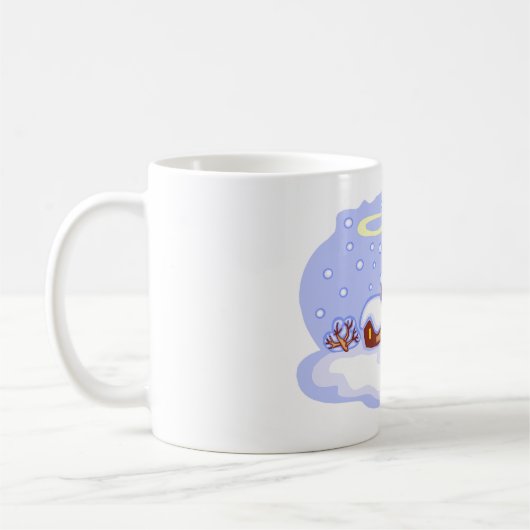 Mug Cozy Winter Cabin in Snow Frosty Landscape (Gauche)