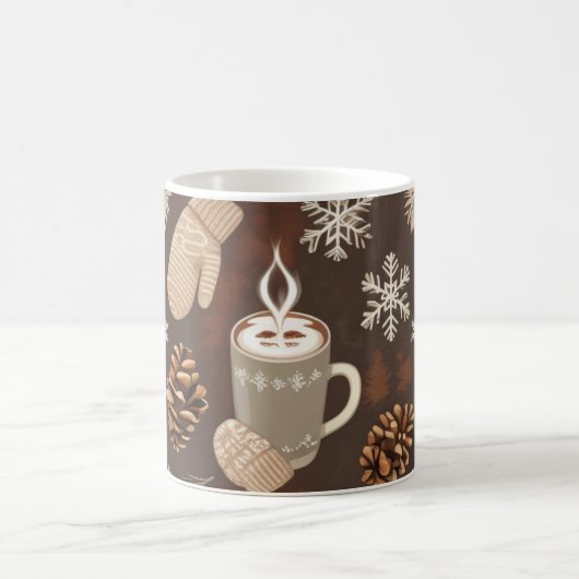 Mug Cozy Winter Pattern-Minimalist Aesthetic Art (Centre)