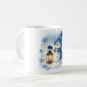 Mug Cozy Winter Snowman with Lantern – Whimsical W (Devant gauche)
