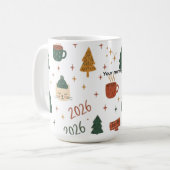 Mug Cozy Winter Vibes 2026 - Cute Puppy and Kitten Chr (Devant gauche)