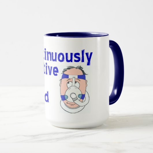 Mug CPAP = sans interruption positif et fier (Devant droit)