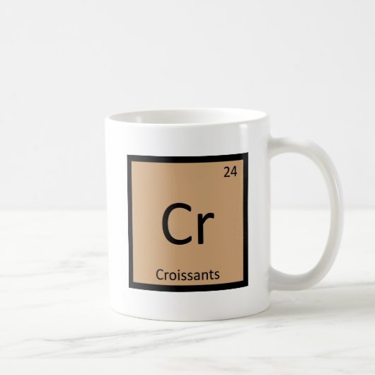 Mug Cr - Croissants Chimie Symbole de table périodique (Droite)