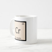 Mug Cr - symbole de Tableau périodique de chimie de (Devant gauche)
