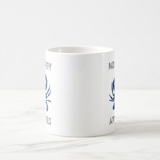 Mug Crabe Bleu Aucune attitude du crabe (Centre)