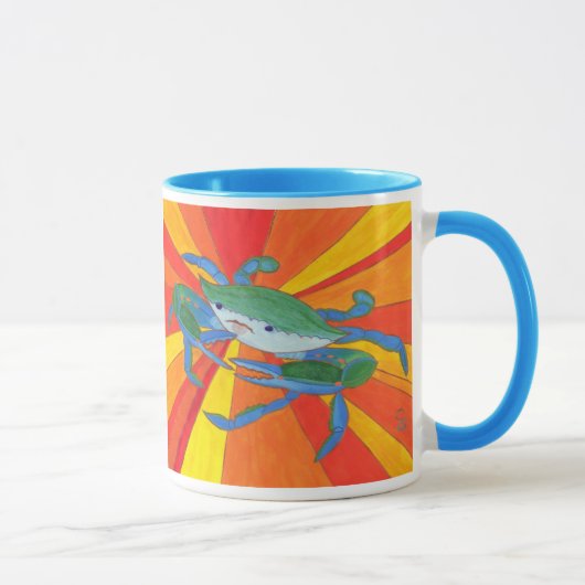 Mug Crabe bleu glacé (Droite)