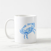 Mug crabe bleu vintage (Gauche)