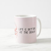 Mug Crabe de l'océan Rouge Blush (Devant droit)