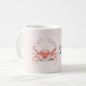 Mug Crabe de l'océan Rouge Blush (Devant gauche)