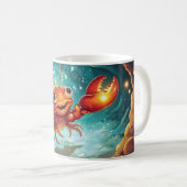 Mug crabe de rivière de dessin animé. (Devant droit)