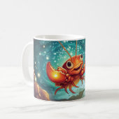 Mug crabe de rivière de dessin animé. (Devant gauche)