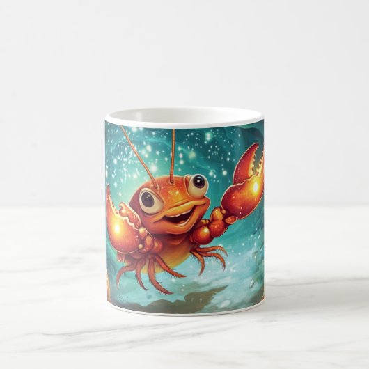 Mug crabe de rivière de dessin animé. (Centre)