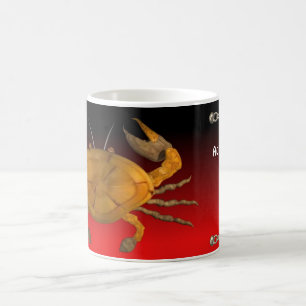 Mug Crabe en bois personnalisé de cancer par