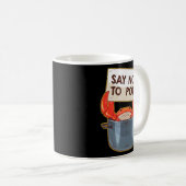 Mug Crabe : Non Au Crabe Pot (Devant droit)