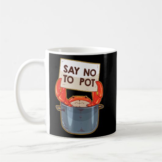 Mug Crabe : Non Au Crabe Pot (Gauche)