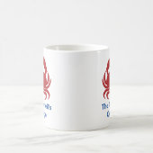Mug Crabe rouge avec nom décoration de bord de mer (Centre)
