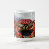 Mug Crabe Rouge Vibrant et Vagues Océaniques (Centre)