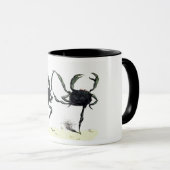 Mug Crabe tango danse mignonne crabe de plage d'été vi (Devant droit)