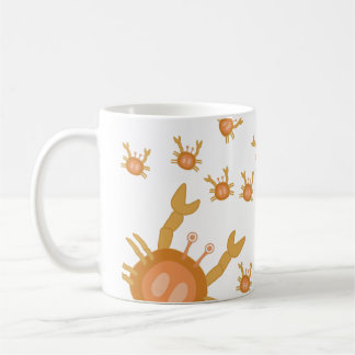 Mug crabes caricaturaux mignons