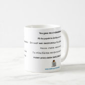 Mug Crabes émotifs tous dans vos affaires (Devant droit)