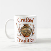 Mug Crafted Tradition Cultural Pottery Design (Gauche)