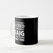 Mug CRAIG Nom du cadeau Anniversaire Personnalisé Funn (Devant gauche)