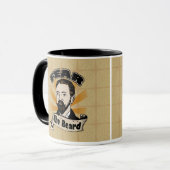 Mug Craignez la barbe, la moustache drôle (Devant gauche)
