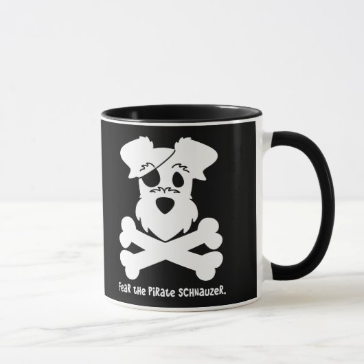 Mug Craignez le Schnauzer de pirate (Droite)