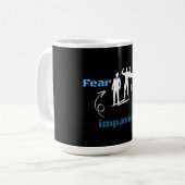 Mug Craindre moins être courageux Bilingue (Devant gauche)