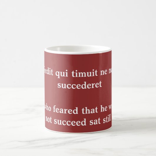 Mug Crainte de succès, citation de Horace (Centre)