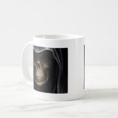 Mug Crâne à capuchon - faucheuse (Devant gauche)