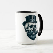 Mug Crâne à chapeau haut de forme barbu (Devant droit)