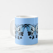 Mug Crâne à papillon bleu (Devant gauche)