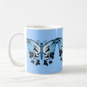 Mug Crâne à papillon bleu (Gauche)
