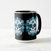 Mug Crâne à sucre bleu (Devant droit)