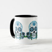 Mug Crâne à sucre bleu (Devant gauche)