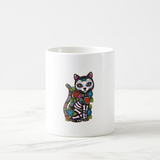 Mug Crâne à sucre de chat Mexique Calavera Dia De Los (Centre)