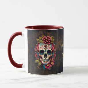 Mug Crâne à sucre fleuri Sweet 16 Anniversaire