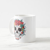 Mug Crâne à sucre floral (Devant gauche)